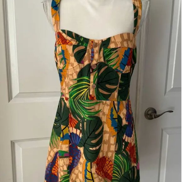 FARM Rio. Sand Painted Toucans Mini Dress Small - Picture 8 of 15
